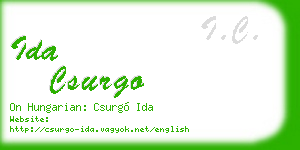 ida csurgo business card